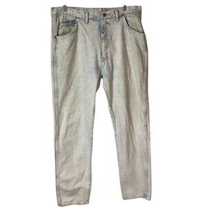 Vintage Wrangler Acid Wash Jeans Light Blue Denim Relaxed Fit Men's Size 33 x 32